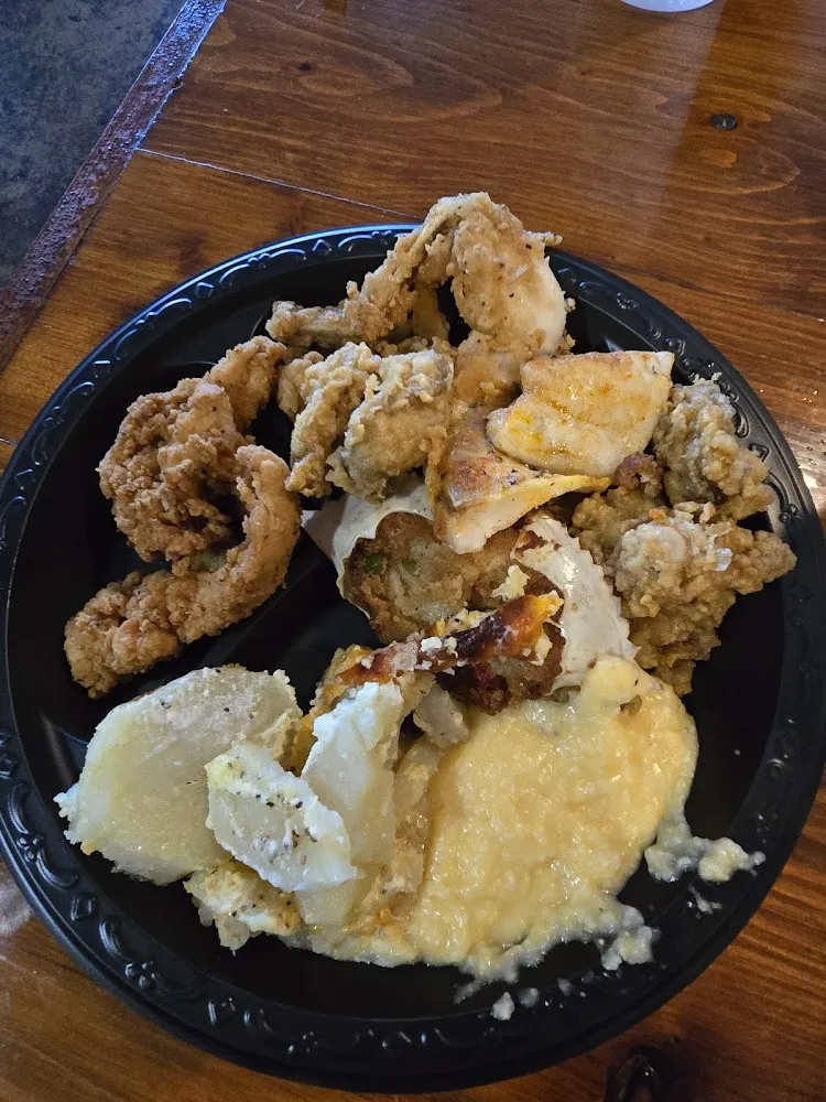 Frog Legs Oysters Cheesy Grits Catfish
