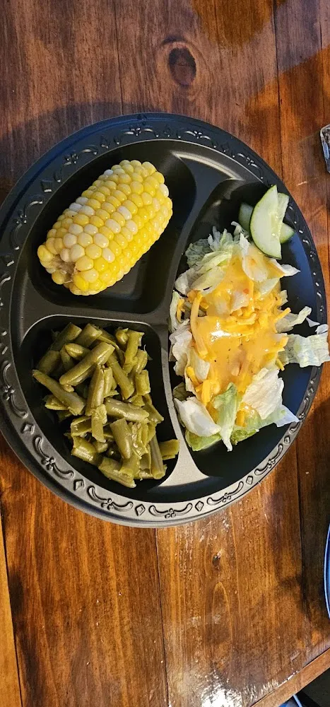 Salad Green Beans Corn on the Cob